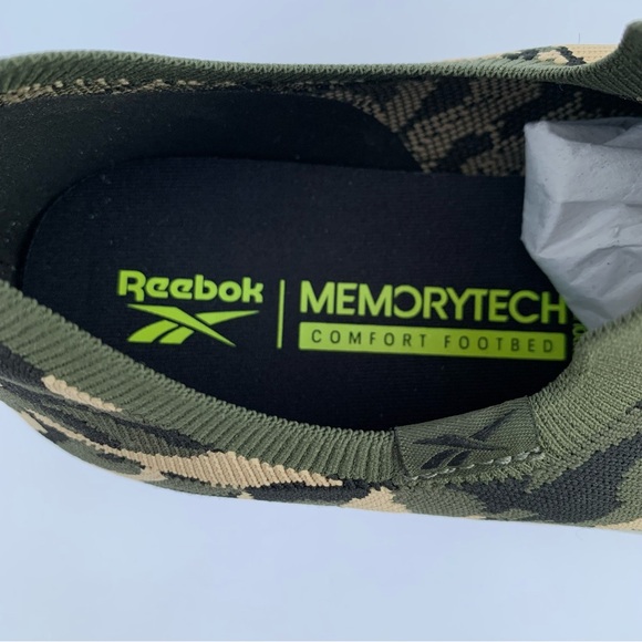 Reebok Onlux Slip On Women’s walking Marche Shoes Sz 10 Stucco Army Green Black - Picture 15 of 15